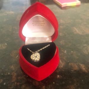 Genuine Austrian Crystal heart ❤️ necklace